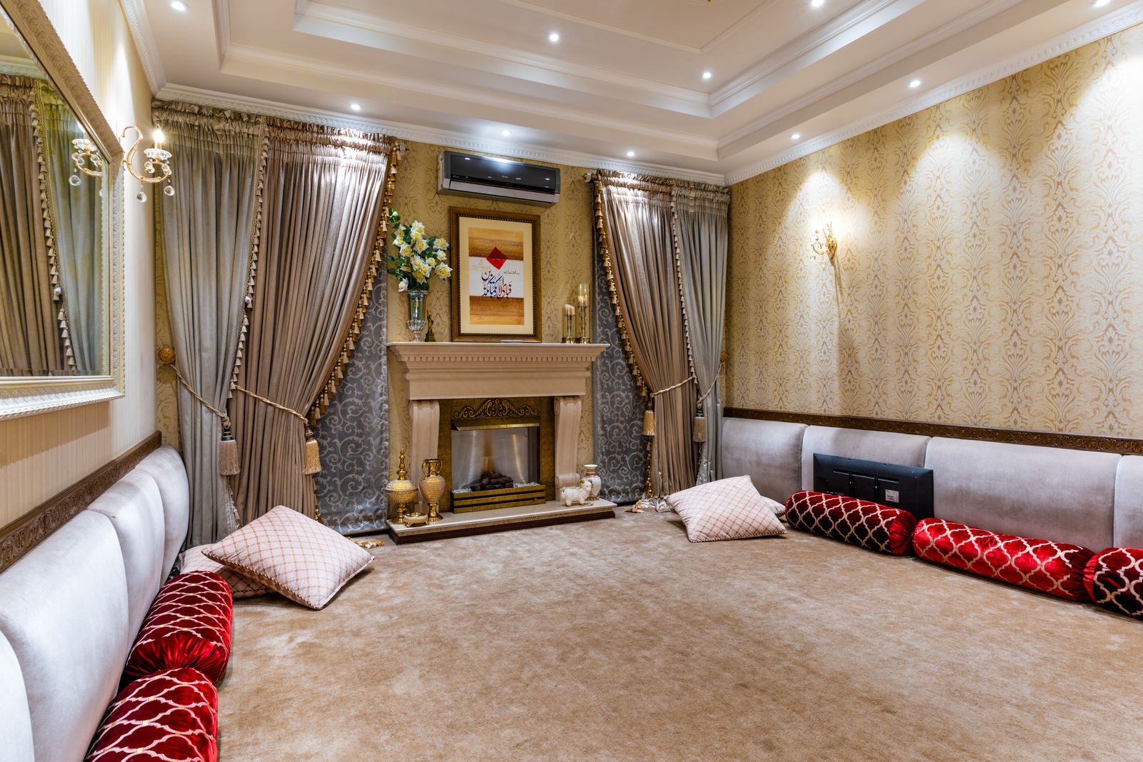 A luxury living room interior