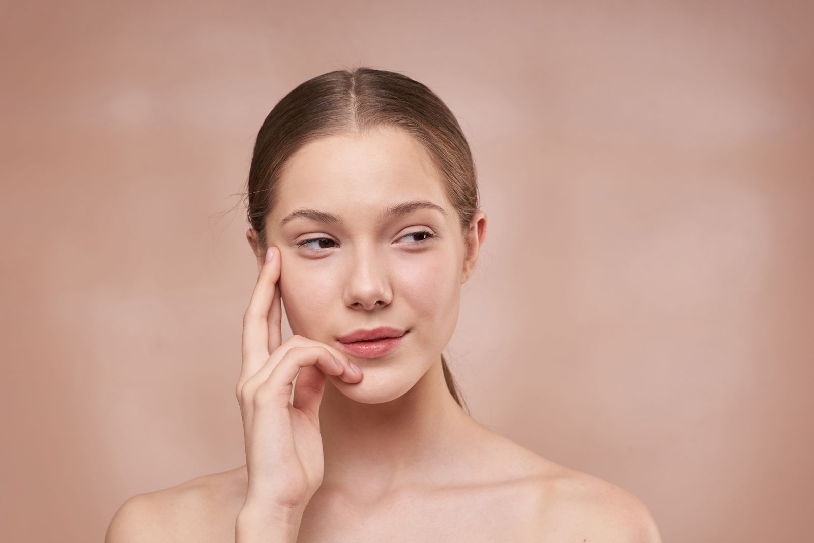 Studio portrait of a natural beauty