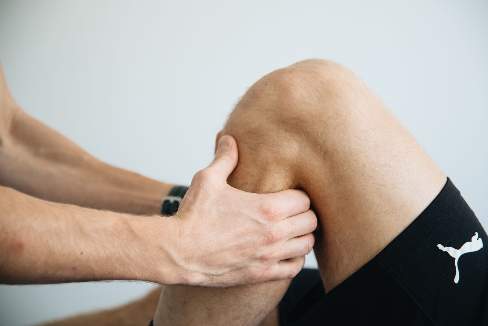 A physiotherapy session focusing on knee mobility