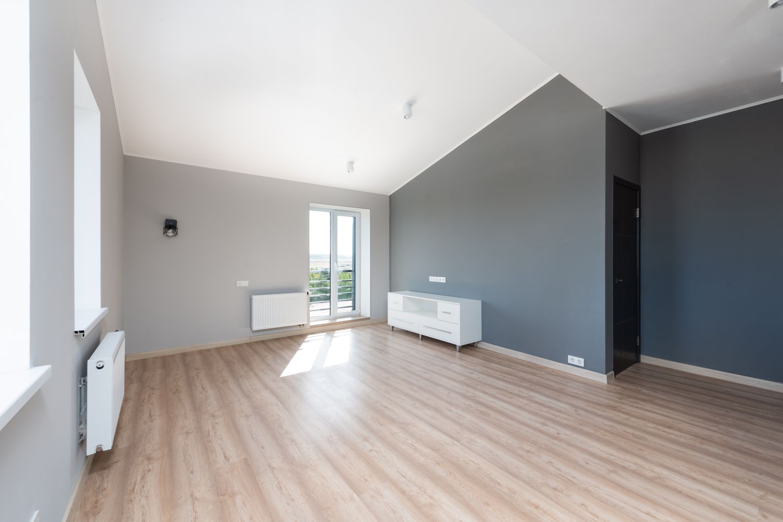 A bright, newly renovated living space