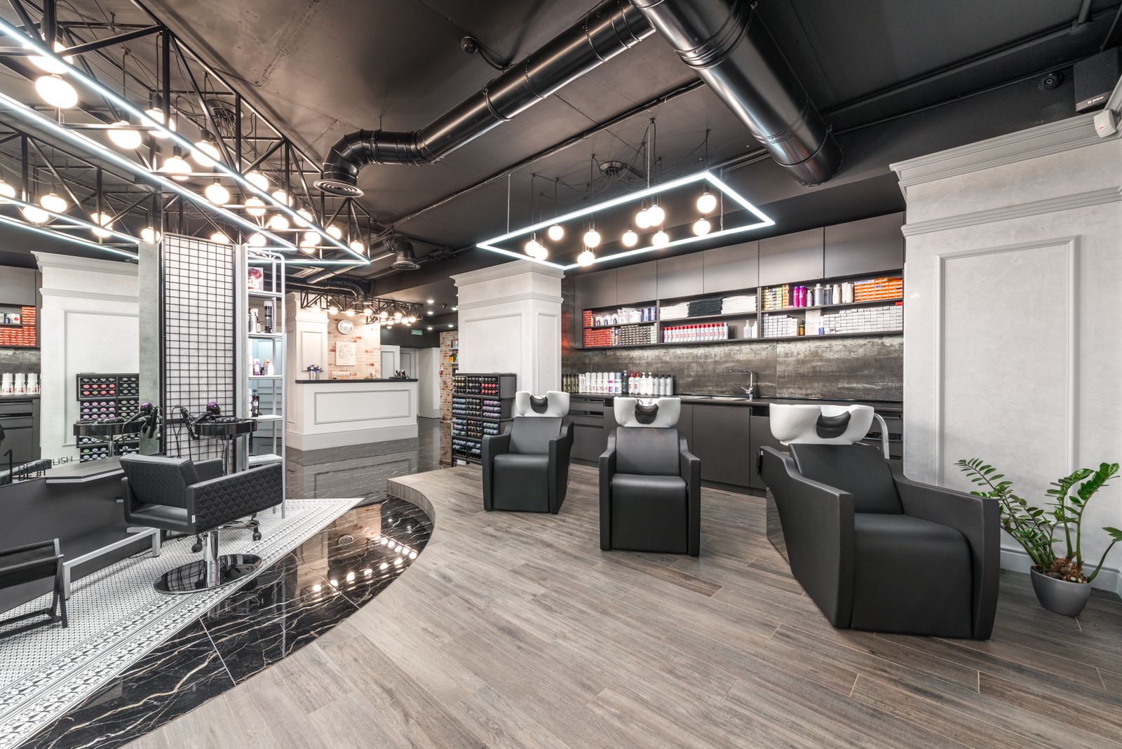 A modern San Francisco hair salon interior