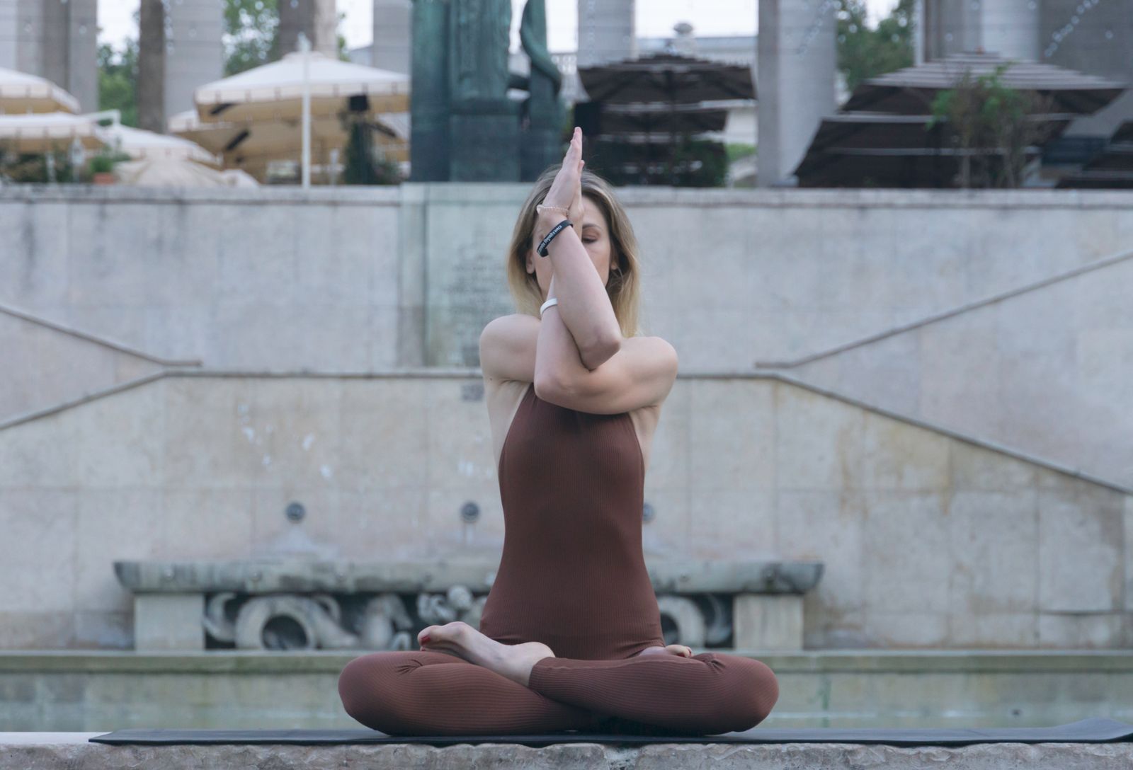 A peaceful seated meditation
