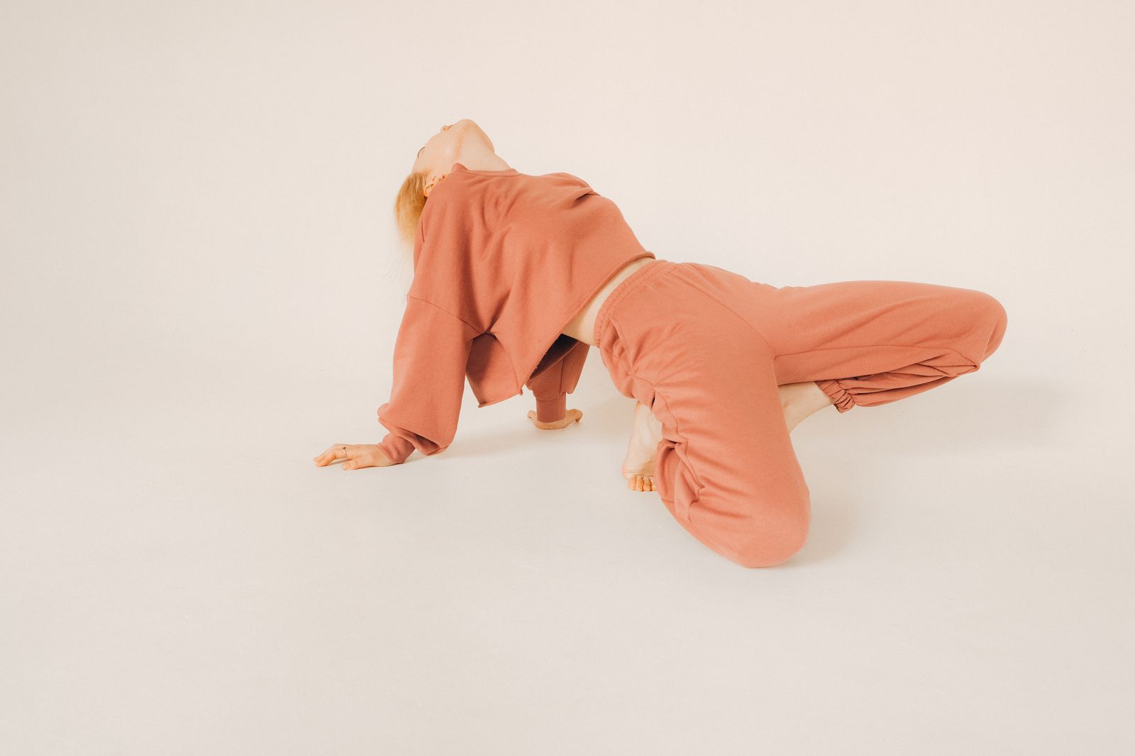 A yoga practitioner in an asana
