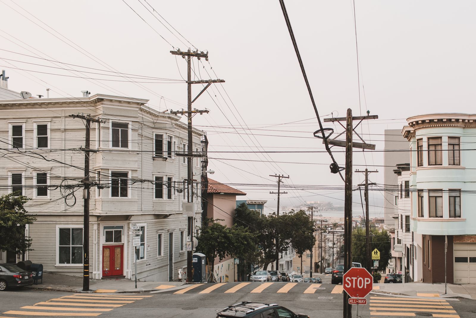 Classic urban street view in San Francisco