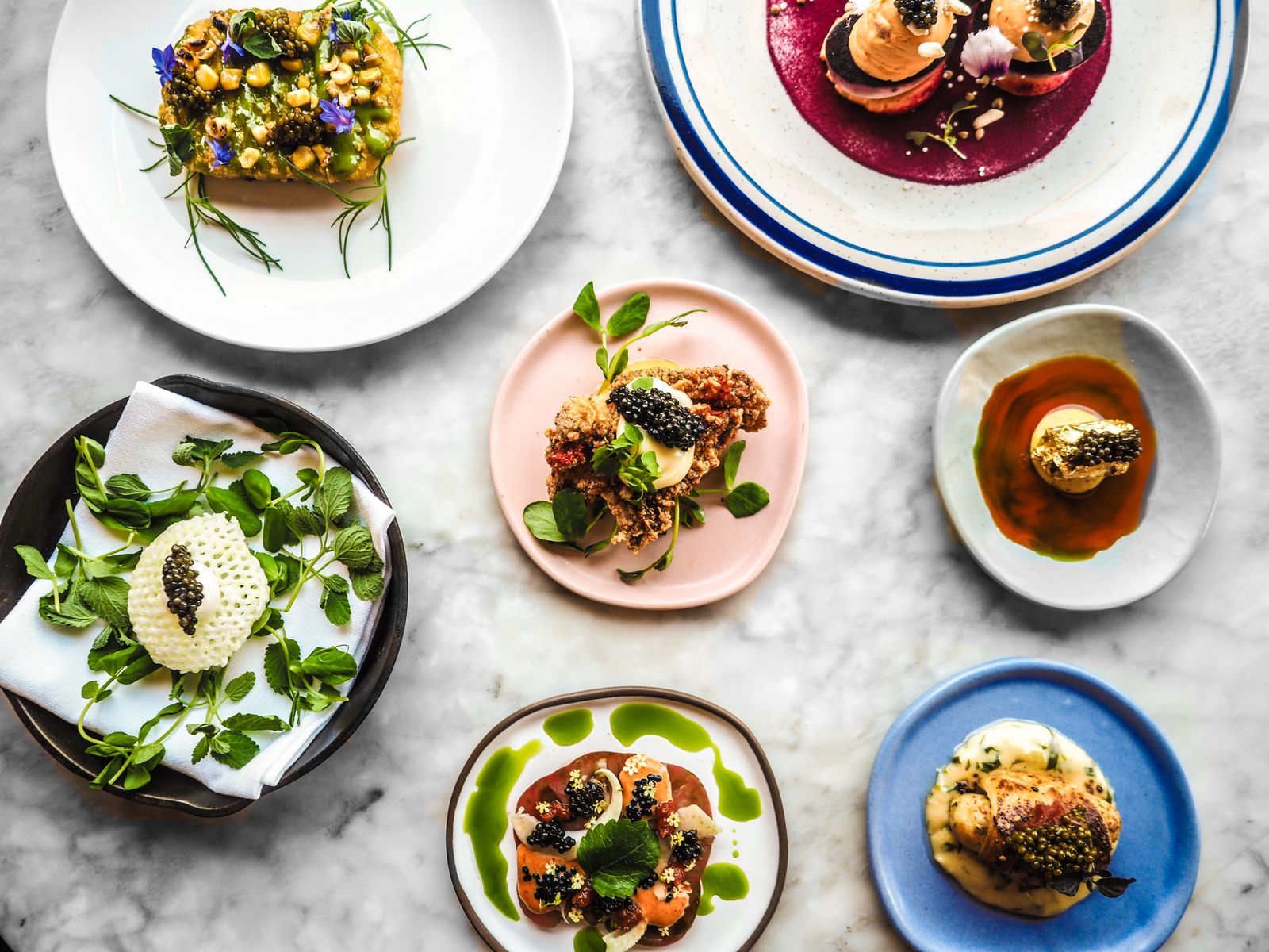 Elegant gourmet dish presentation