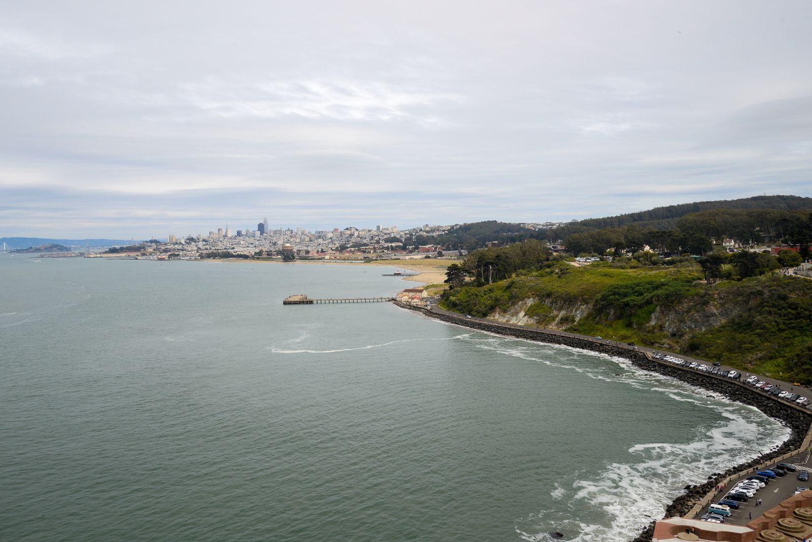 Aerial view of the San Francisco coastline