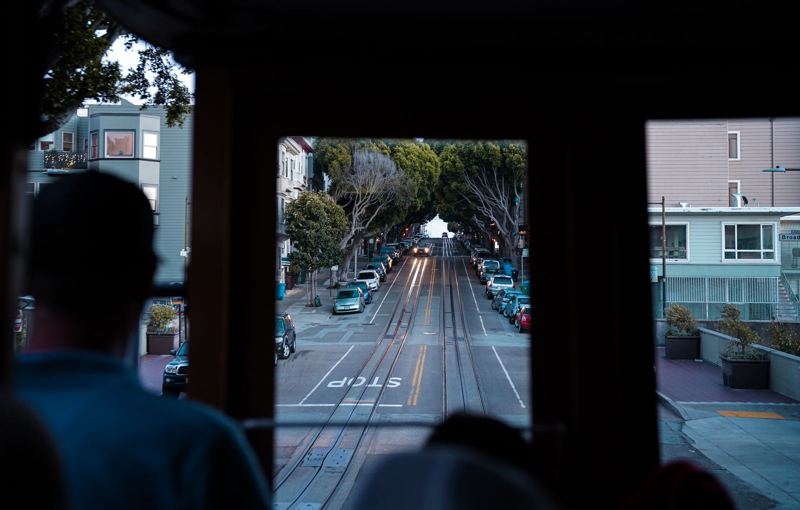 A busy San Francisco street scene