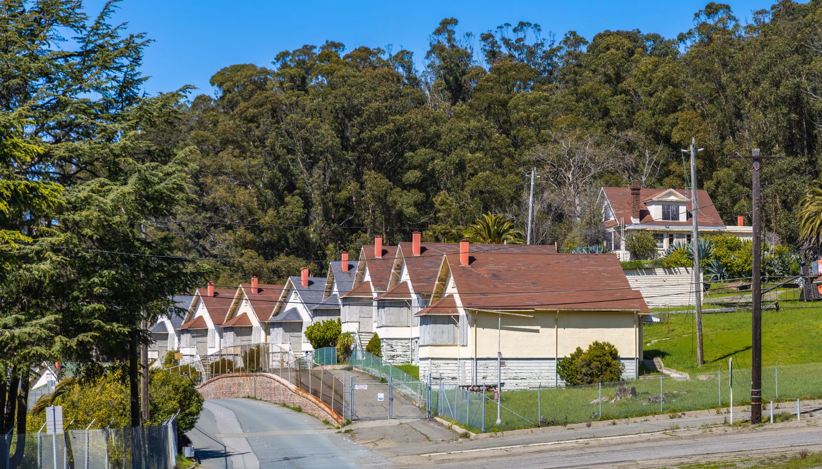 Row of vintage houses in San Francisco